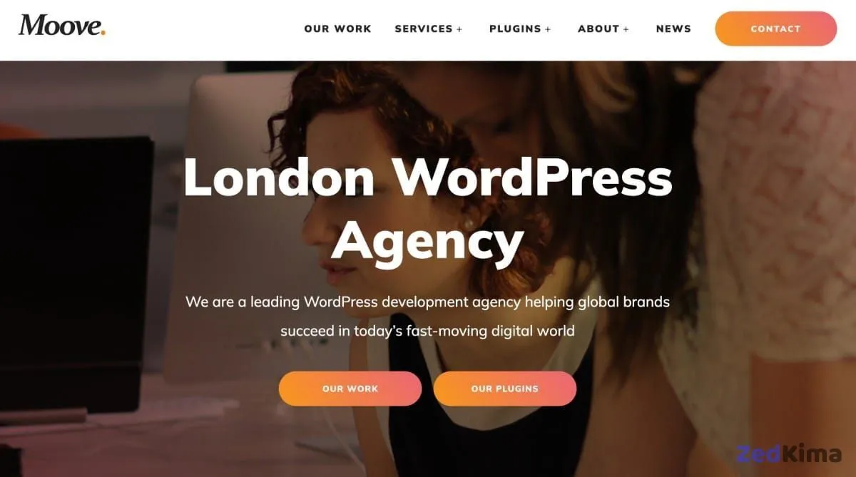 The Moove Agency homepage