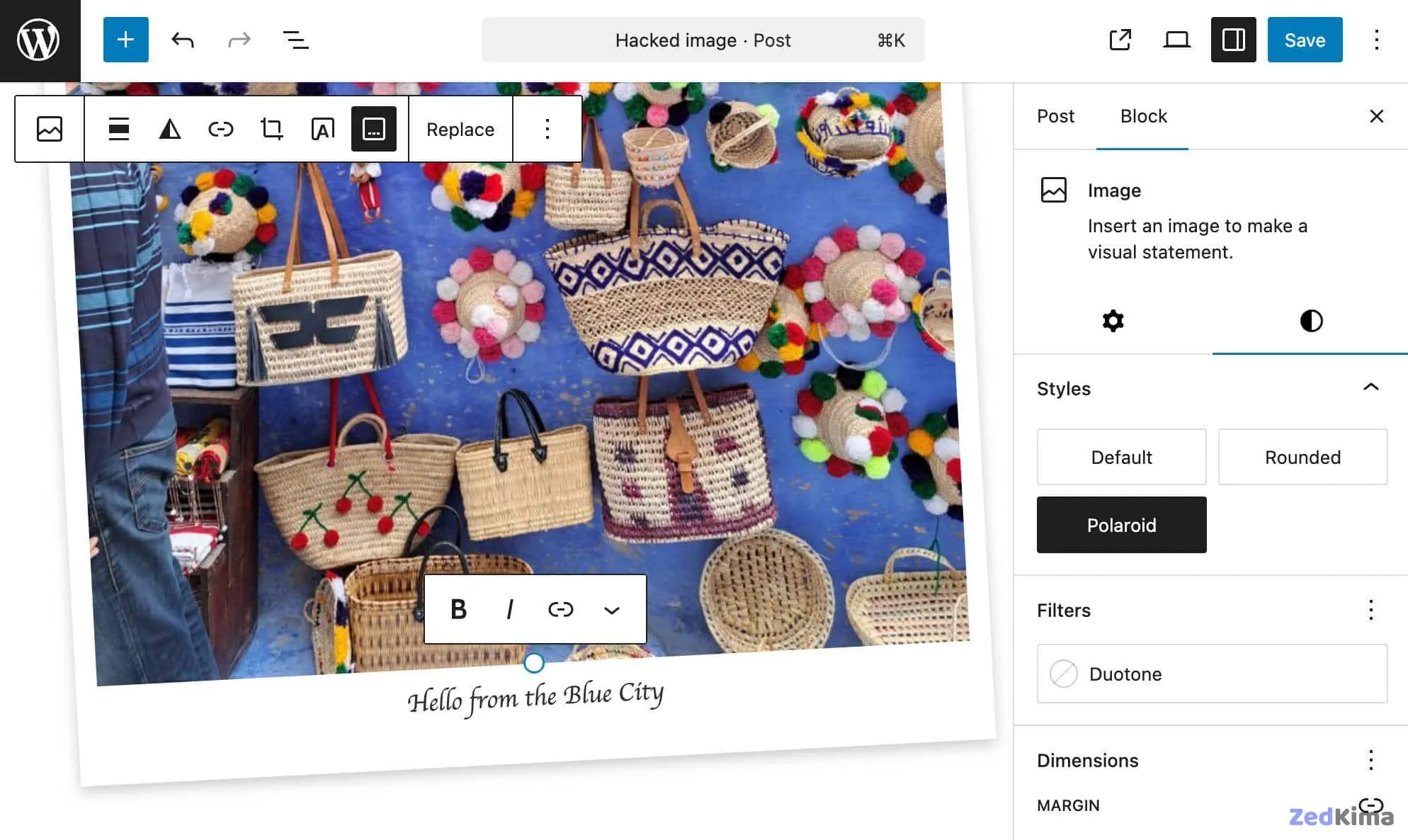 A new style variation for the Image block