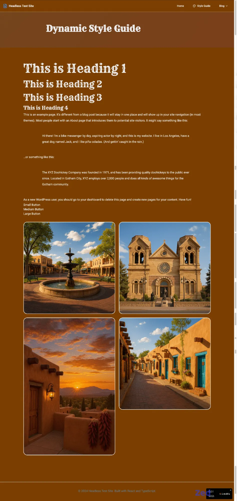 Customize a page layout visually.