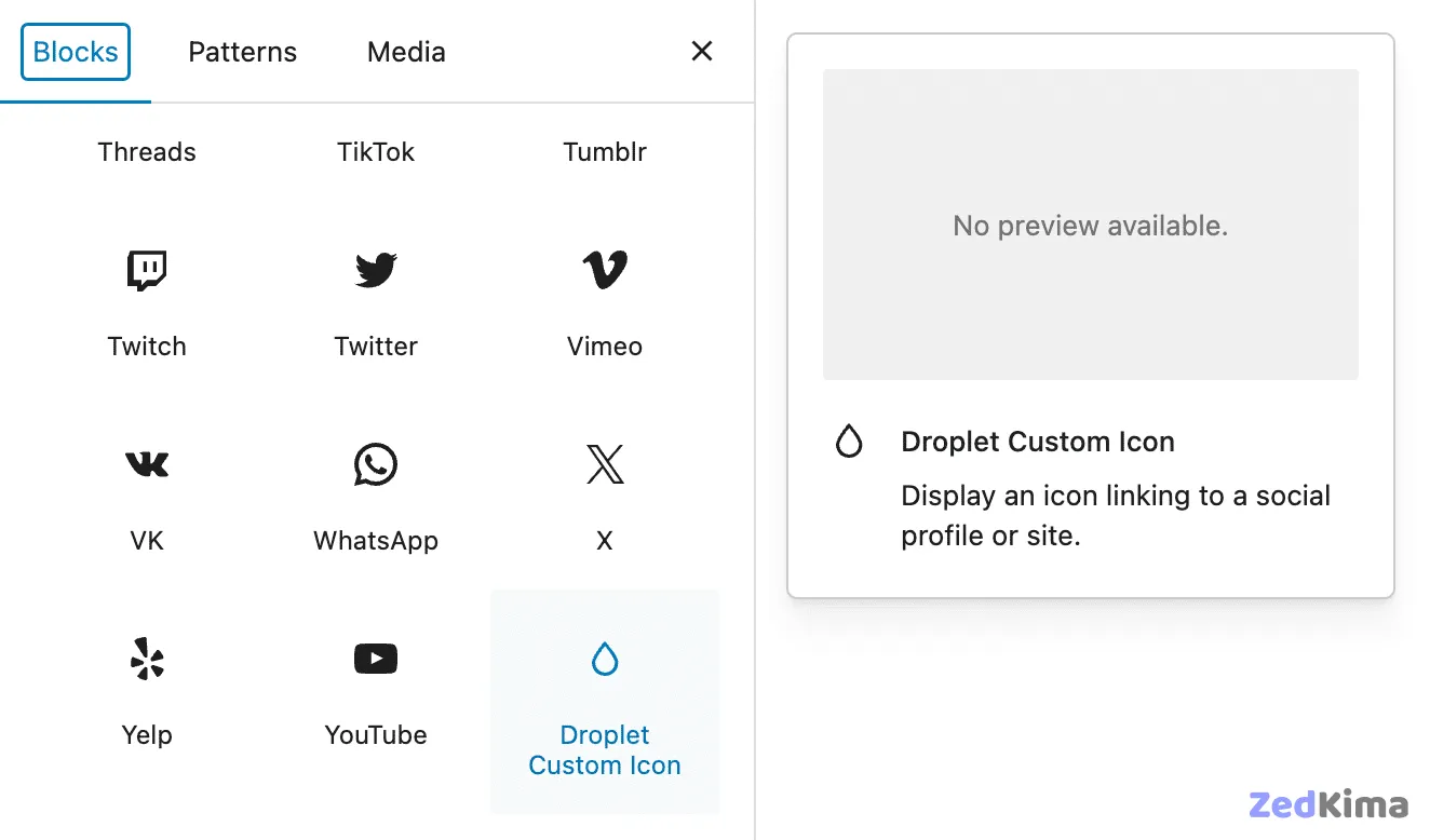 A custom link icon in WordPress 6.9