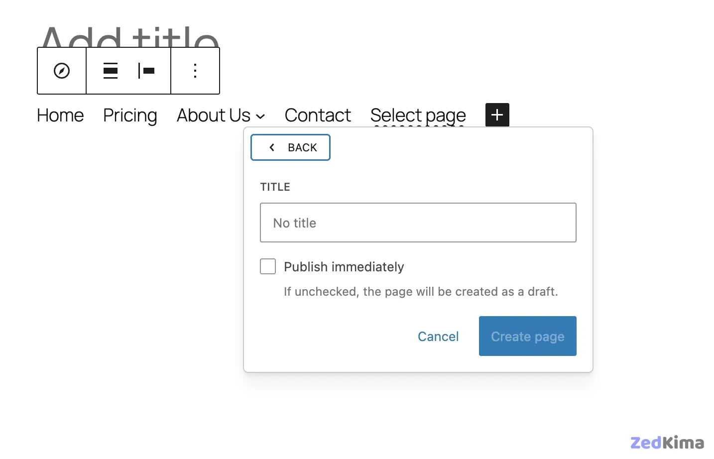 Publish immediately option